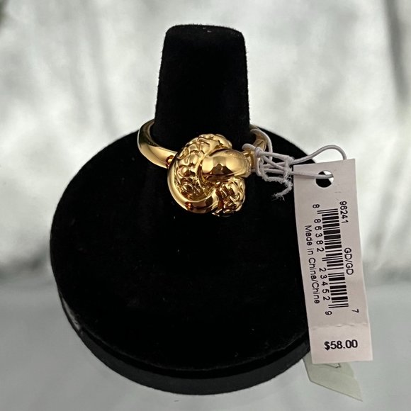 Coach Gold Knot Ring - NEW - Picture 2 of 3